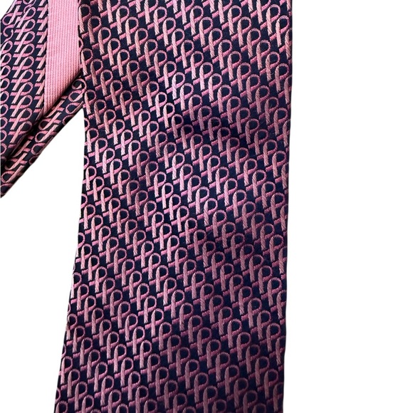Diane Katzman “Real Men Wear Pink” Breast Cancer Awareness Silk Tie - Picture 2 of 4